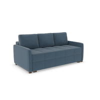 Ex Display - Ashley Three-Seater Sofa Bed-Micro Velvet Pastel Blue (SHUB752)