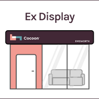 Ex Display - George/Charlie Square Corner Footstool - 82x82cm-Micro Cloth Beige (SHUB784)