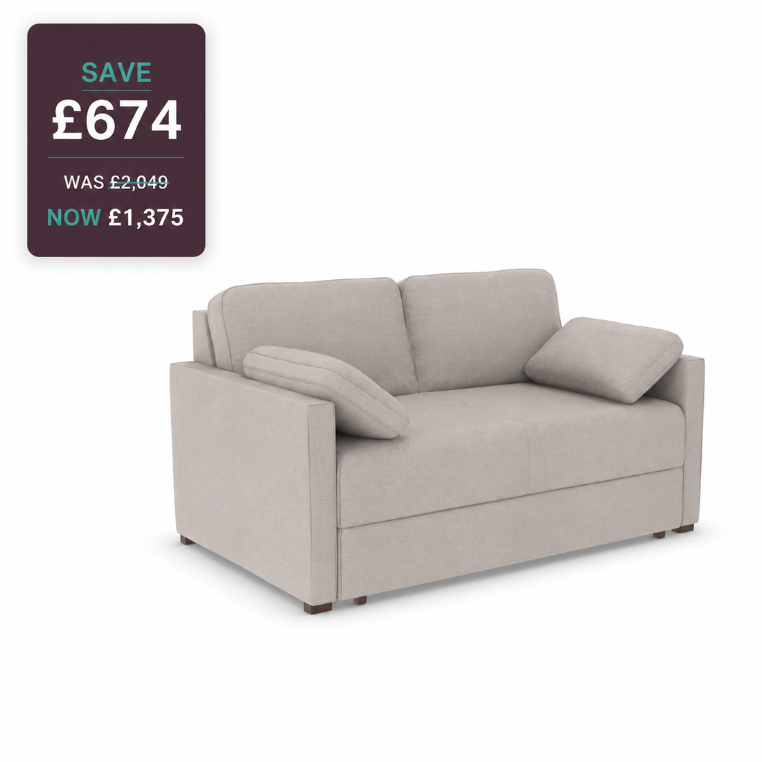 Ex Display - Alice Three-Seater Sofa Bed- Micro Weave Linen (SHUB800)