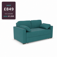 Ex Display - Charlotte Three-Seater Sofa Bed-Micro Cloth Summertime (SHUB799)