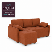 Ex Display - Ashley Corner Sofa Bed - LHF-Micro Cloth Foxy (SHUB800)