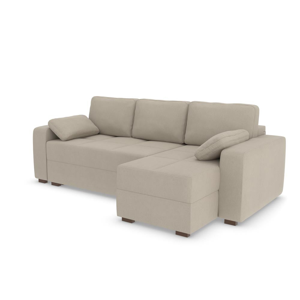 Ex Display - George Corner Sofa Bed - RHF- Micro Weave Linen (SHUB801)